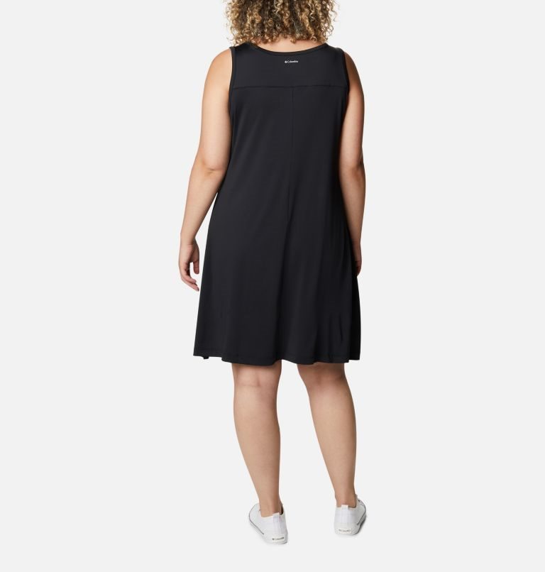 Women's Columbia Chill River Printed Dress Black | Plus Size CA-P53C6